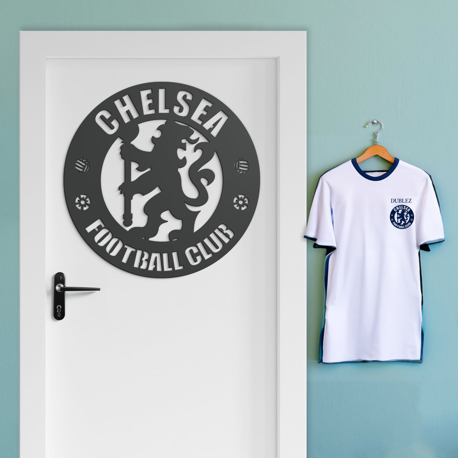 Dřevěné logo na zeď - Chelsea FC