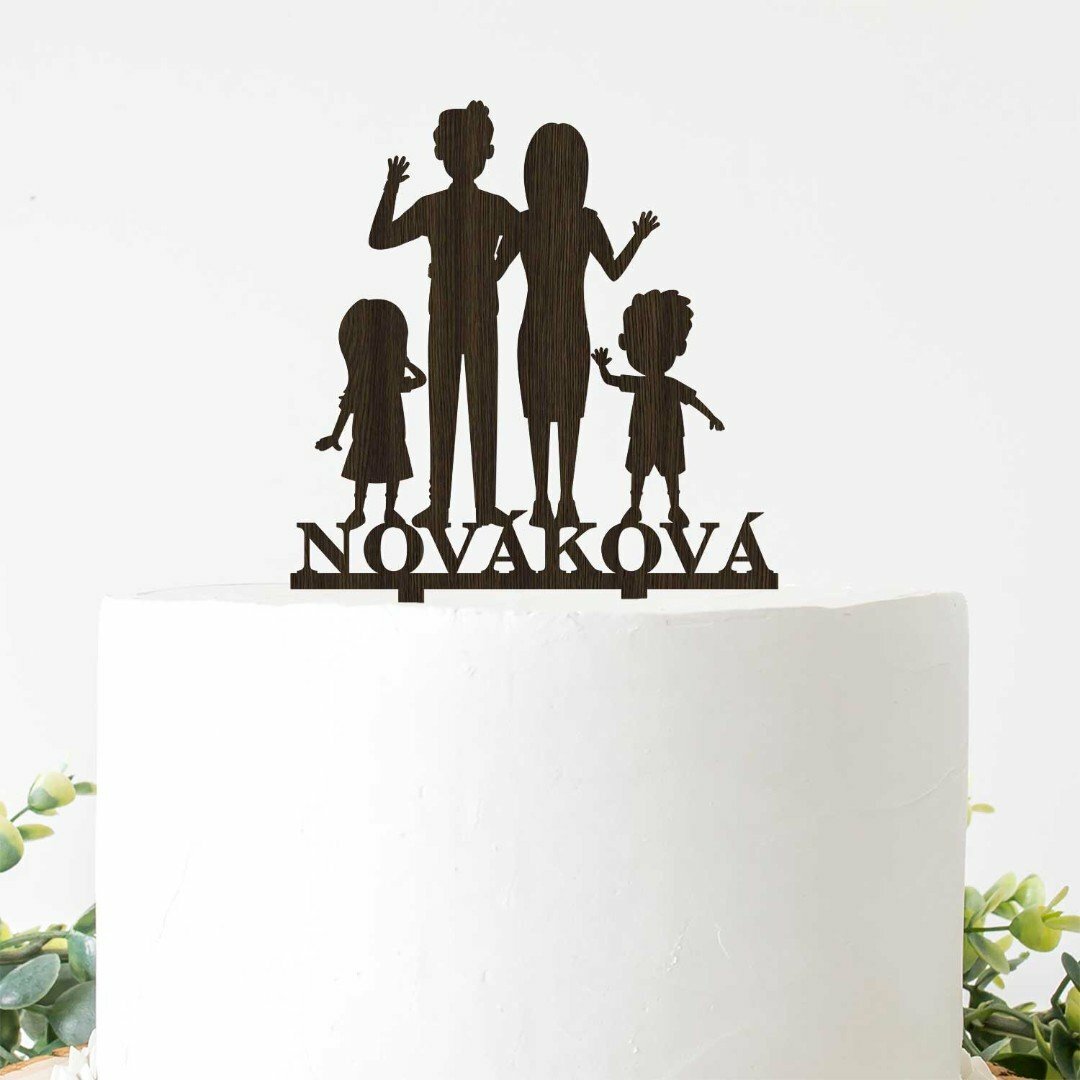 Figurky na dort - Rodina i s vlastním textem