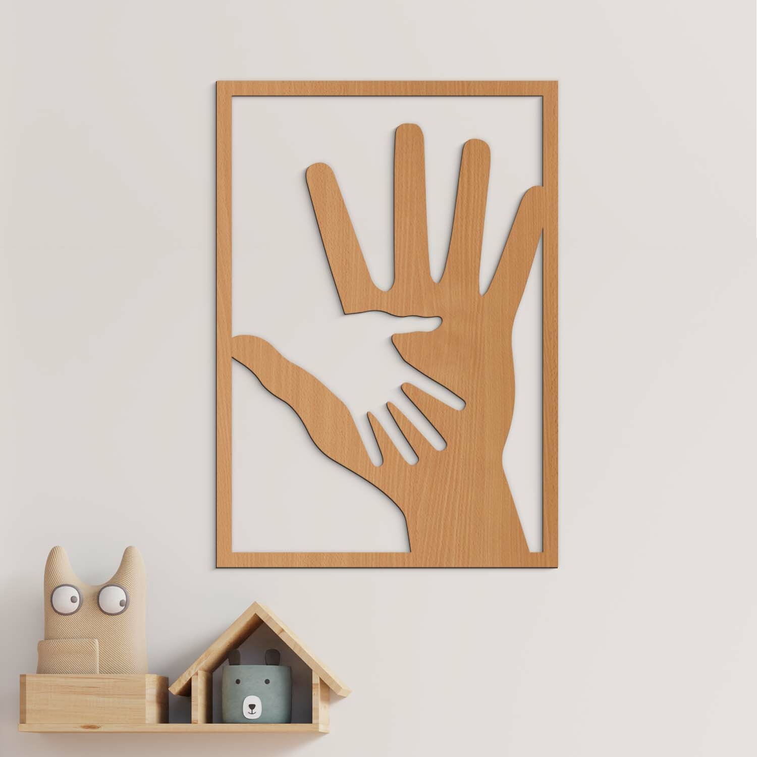 Dřevěná dekorace do bytu - Dotek rodiny