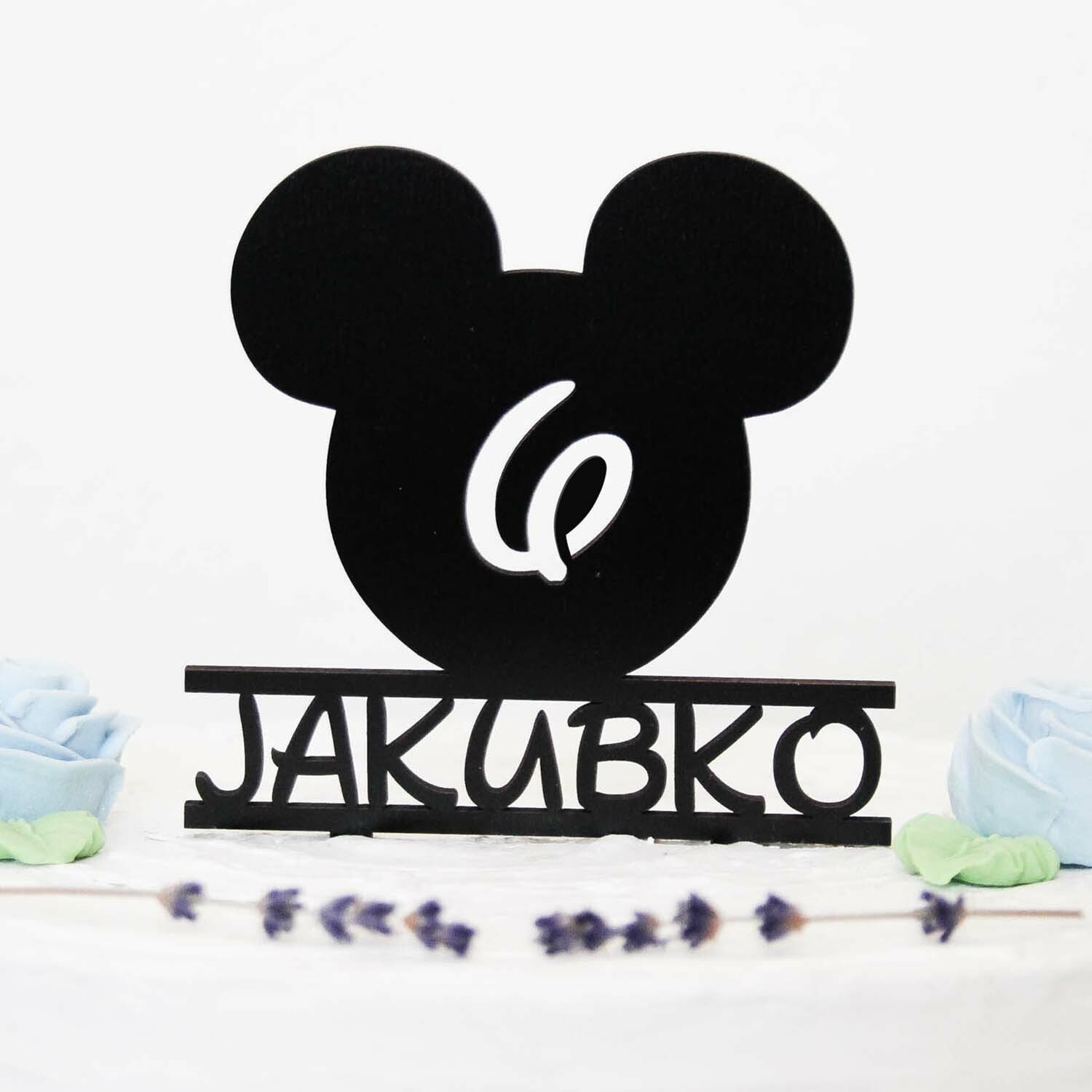 Dětský zápich do dortu se jménem a věkem - Mickey Mouse