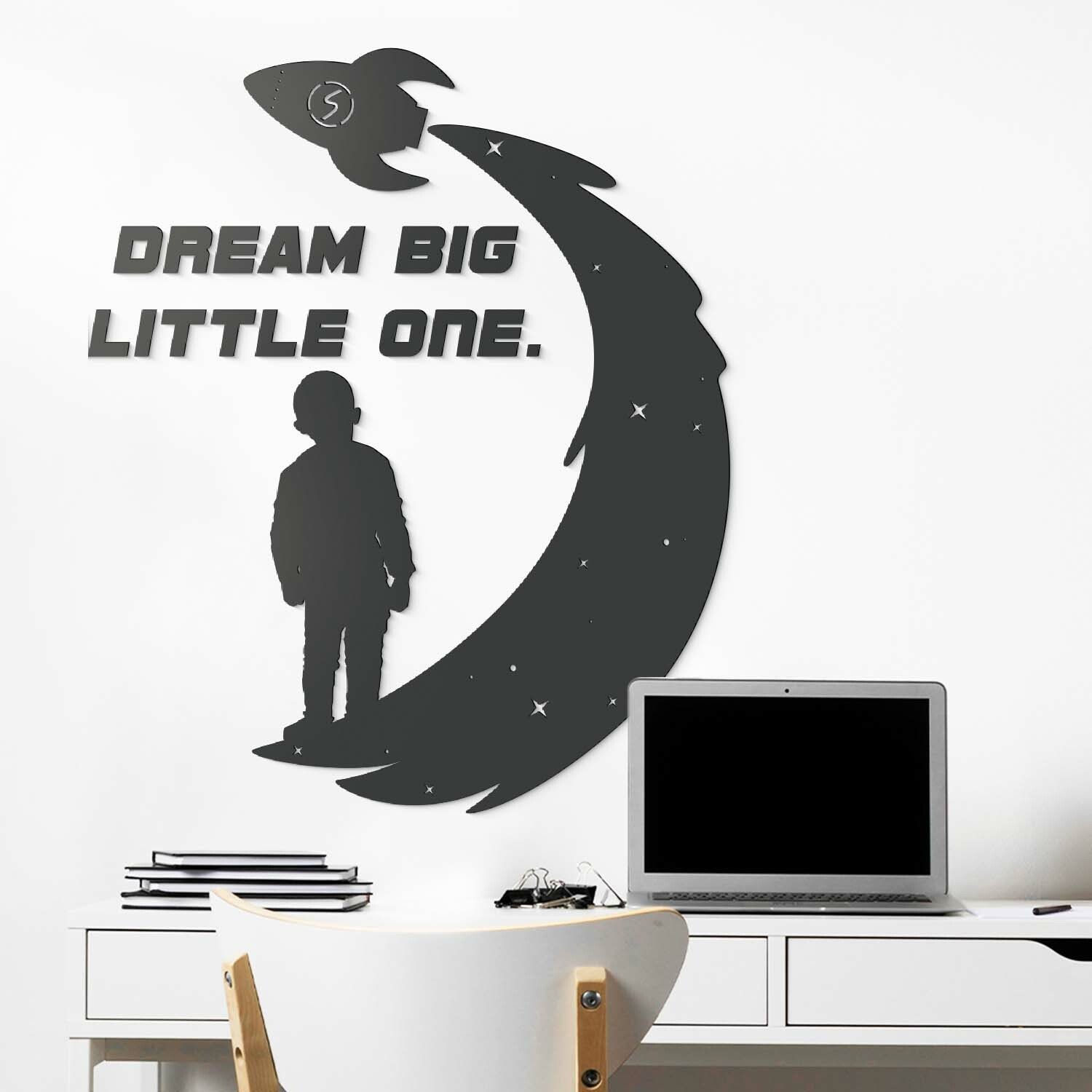 3D Samolepka do dětského pokoje - Dream big little one