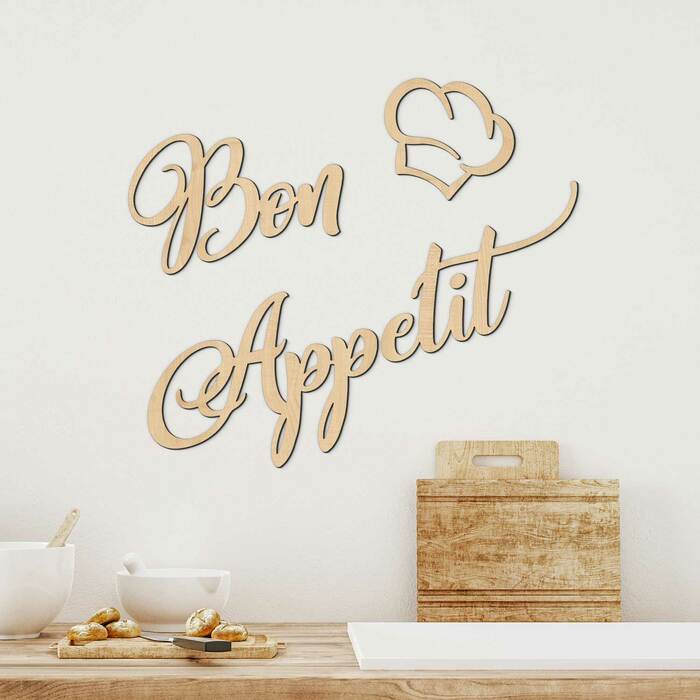 Nápis na zeď do kuchyně - Bon Appetit  | Javor