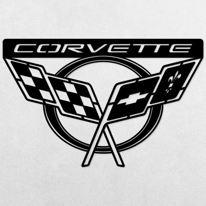 Logo na zeď - Chevrolet Corvette | Černá