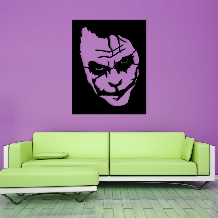 Dřevěný obraz na zeď - Joker | Černá