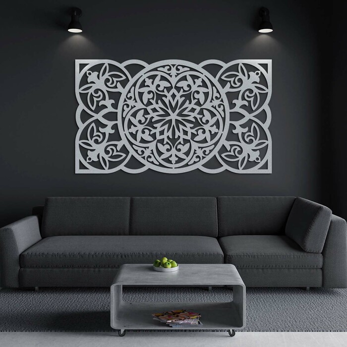 Luxusní obraz do obývacího pokoje - Panel | Stříbrná