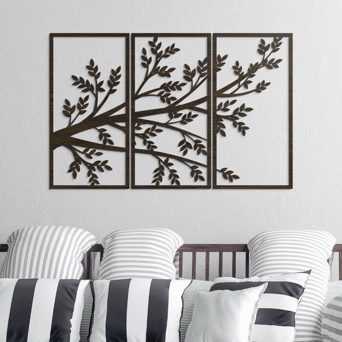 Nástěnná dekorace ze dřeva - Větve stromu | Wenge