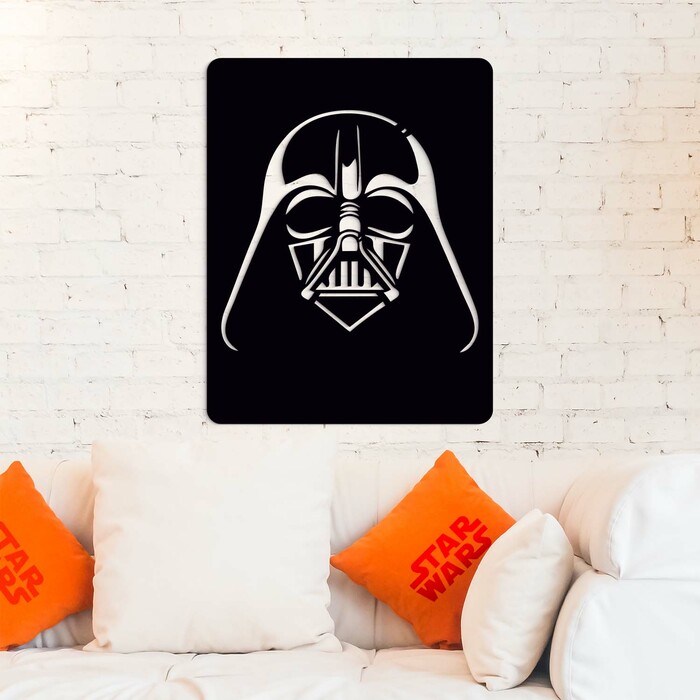 Dřevěný obraz Star Wars - Darth Vader | Černá