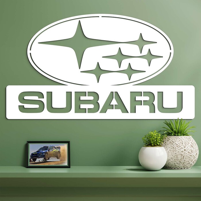 Nástěnná dekorace - Znak Subaru | Bílá