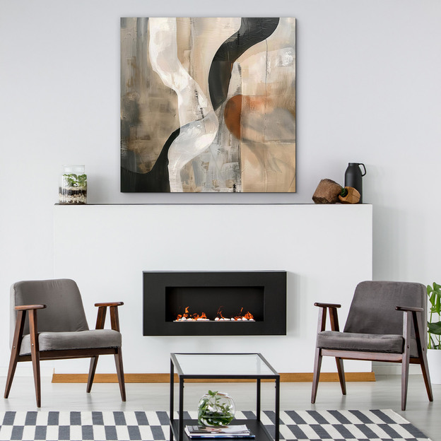 Wooden abstract wall art - Nordic