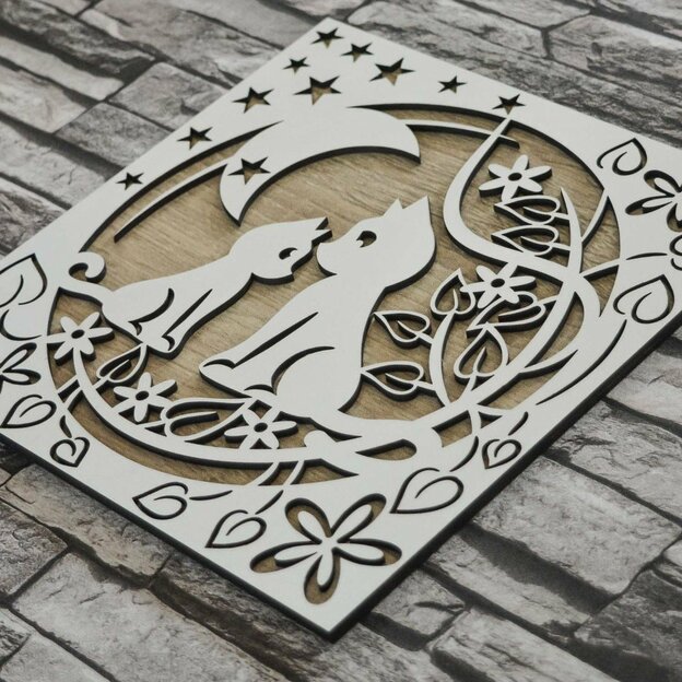 Wooden Decoration for Apartment - Cat