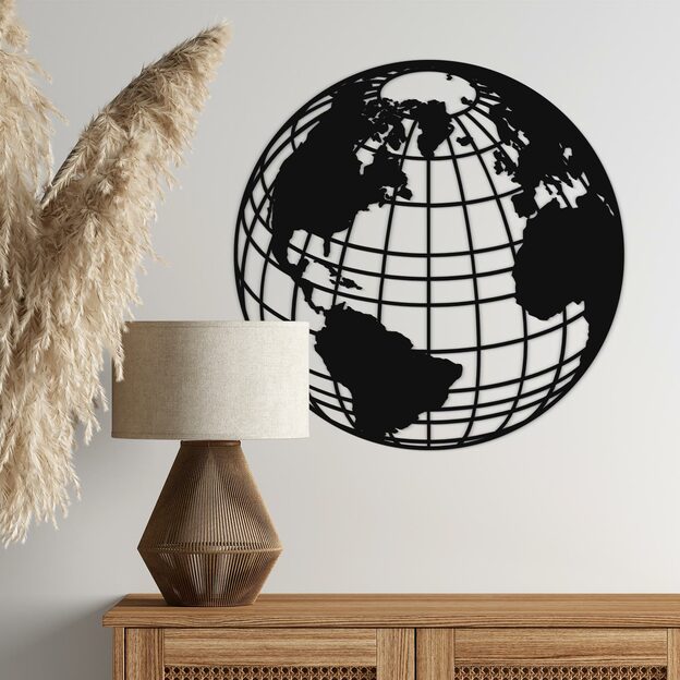 Wooden Wall Art - Globe