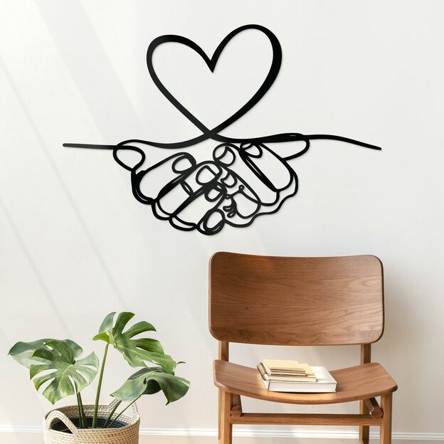 Wooden Wall Decoration - Heart in Hands
