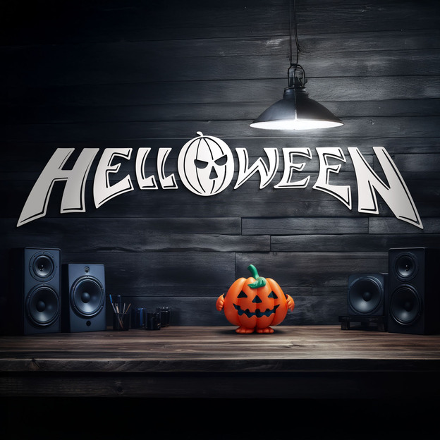Wooden Wall Logo - Helloween