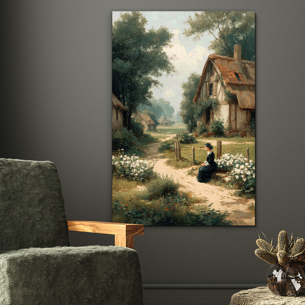 Rural image made of wood - The way home