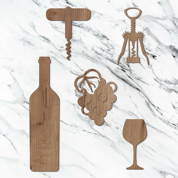 Wooden Decoration - Wine