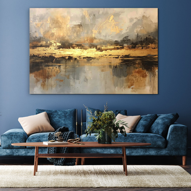 Luxury abstract painting - Golden touch