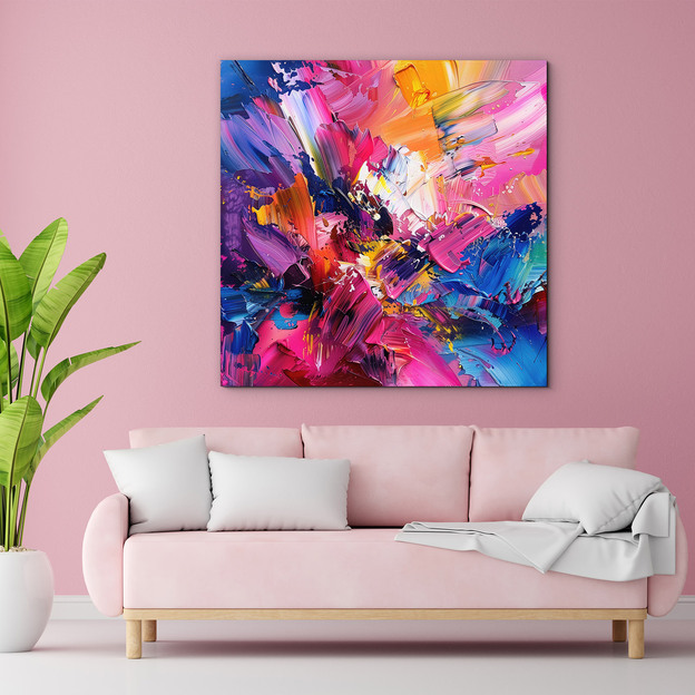 Abstract painting - Explosion of colors