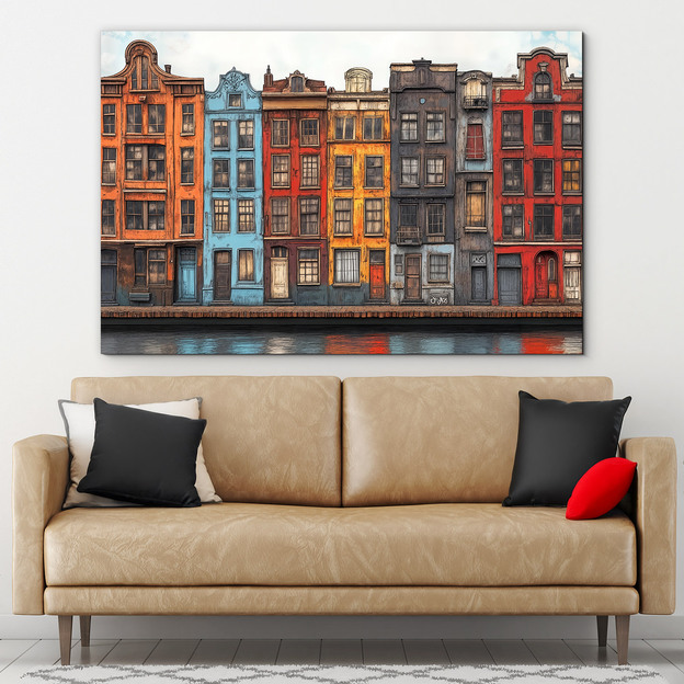 Wooden picture - Amsterdam