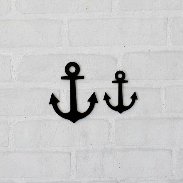 Wooden Ship Anchor on the Wall