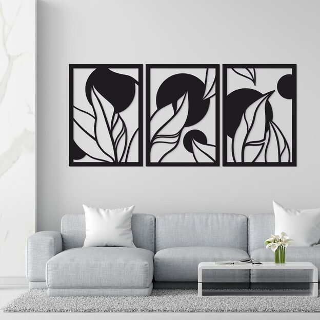 3-piece Wall Art - Abstract Leaves