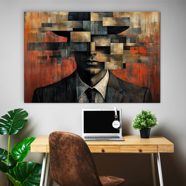 Abstract Wall Art of a Man - Out of Box