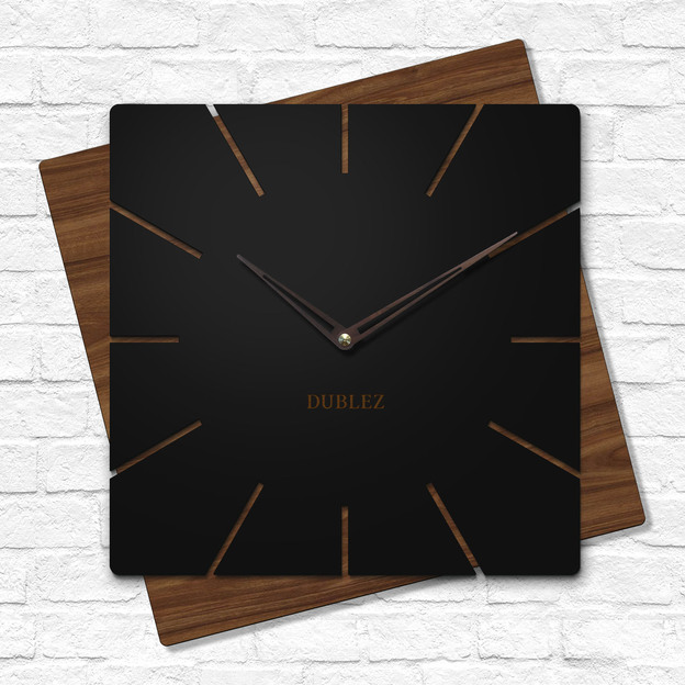 Unique Wooden Clock - Diagonala