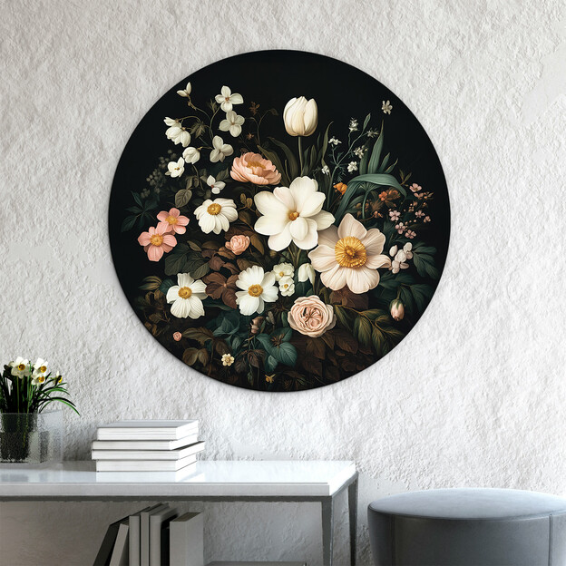 Modern image in a circle - Fragrant garden