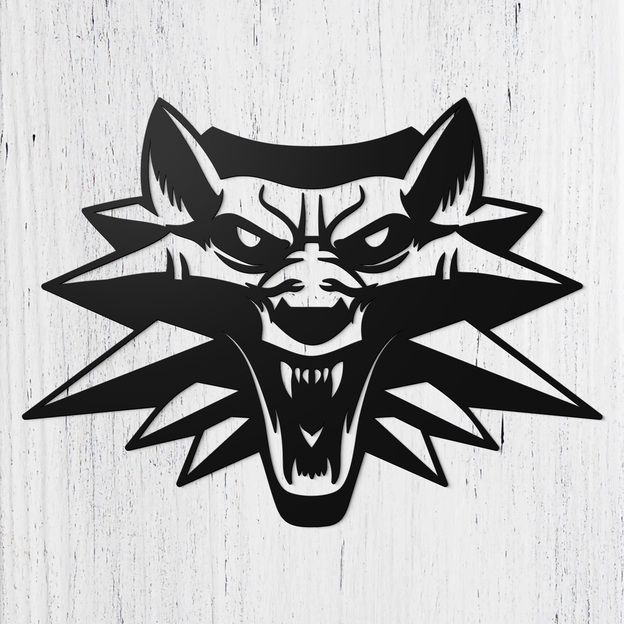 The Witcher Wall Art - Wolf Amulet