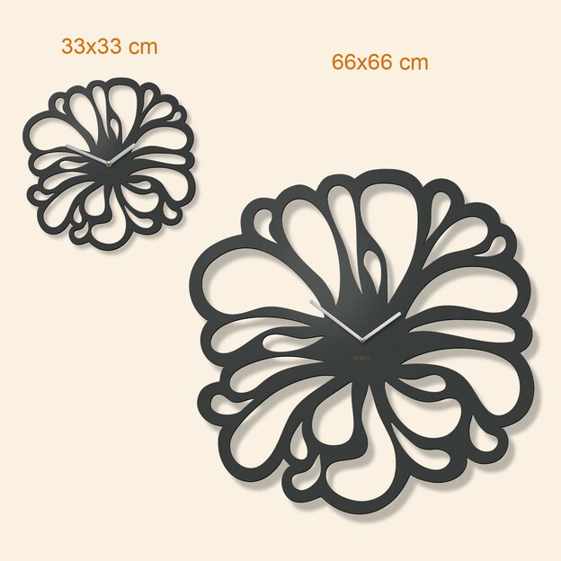 Wooden Wall Clock as Wall Art - Flower