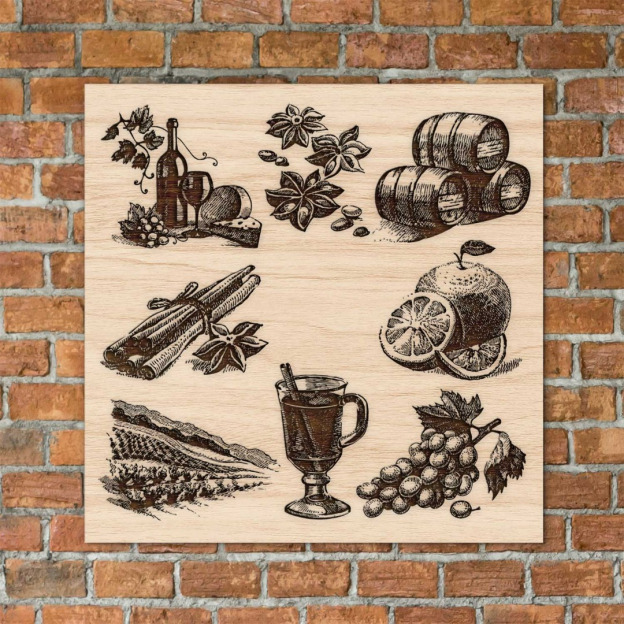 Wooden Wall Art - Mulled Wine