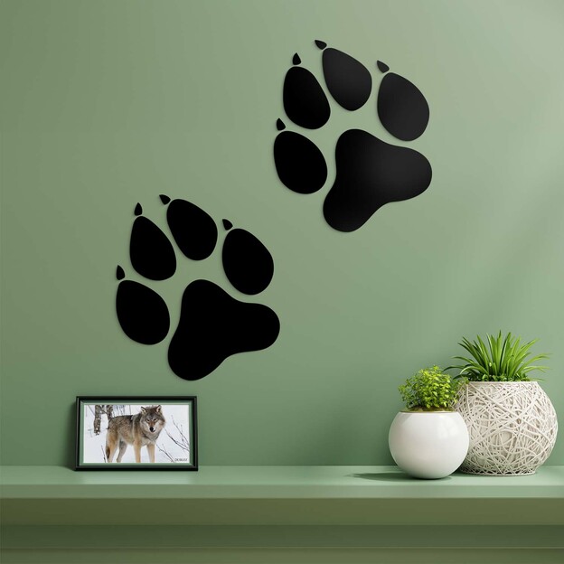 Wooden Stickers - Wolf Tracks