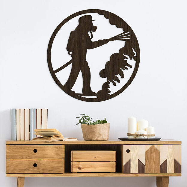 Gift for a Firefighter - Wooden Wall Art