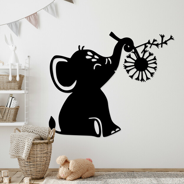 Children's Cut-Out Wall Art - Elephant