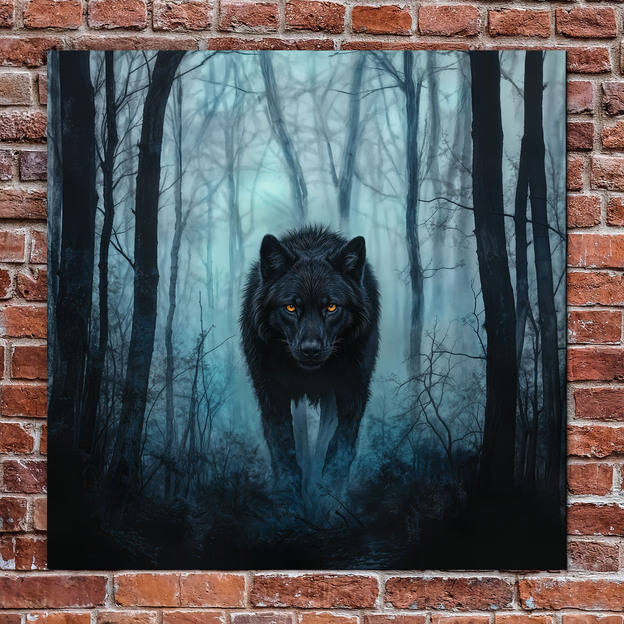Wooden Wall Art - Wolf in the Forest