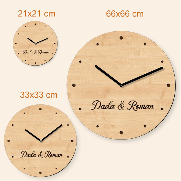 Personalized Wooden Clocks with Names