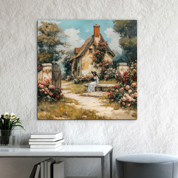 Original artistic painting - Vintage Garden