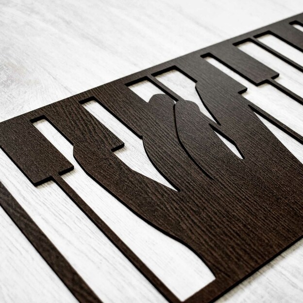 Affordable Wooden Wall Art - Piano