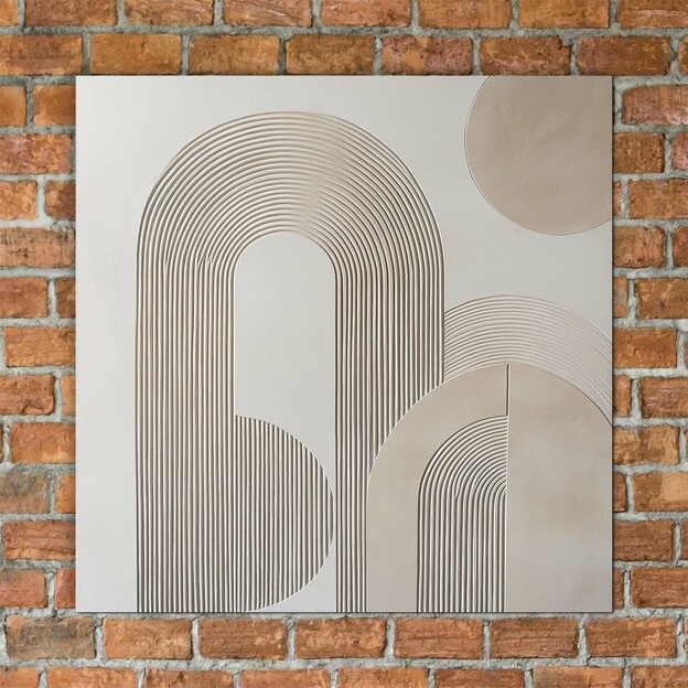 Structured Wall Art made from Wood - Arch