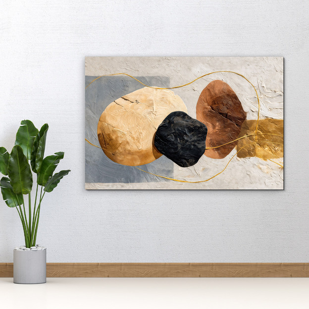 Modern wooden abstract painting - Lucy