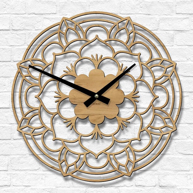Wall Clock with Mandala - Blossom