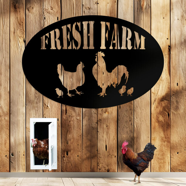 Country Wall Art - Rooster and Hen