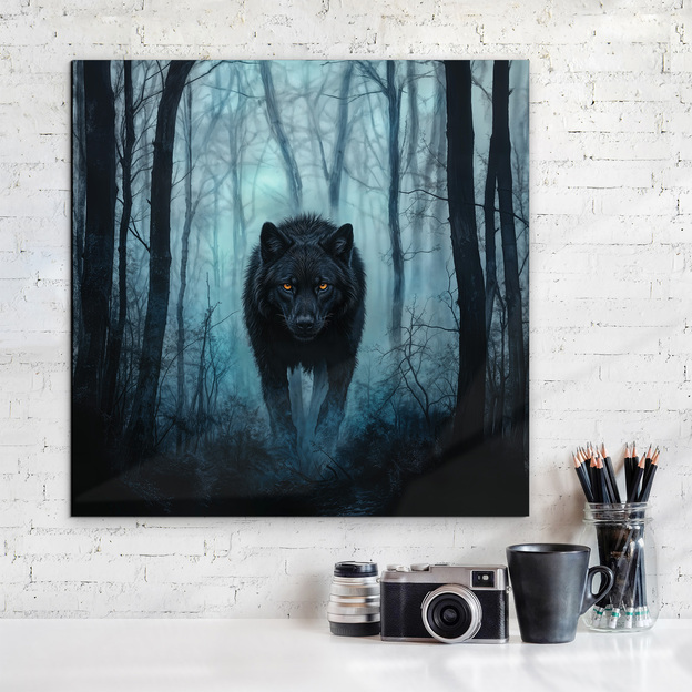 Wooden Wall Art - Wolf in the Forest
