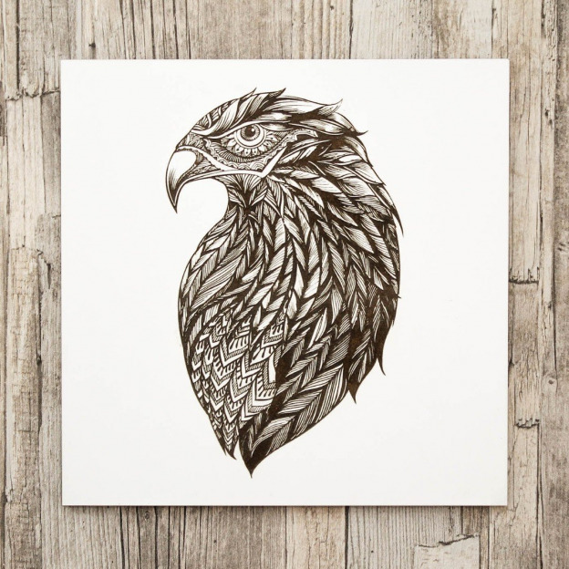 3D Wooden Engraved Wall Art - Eagle