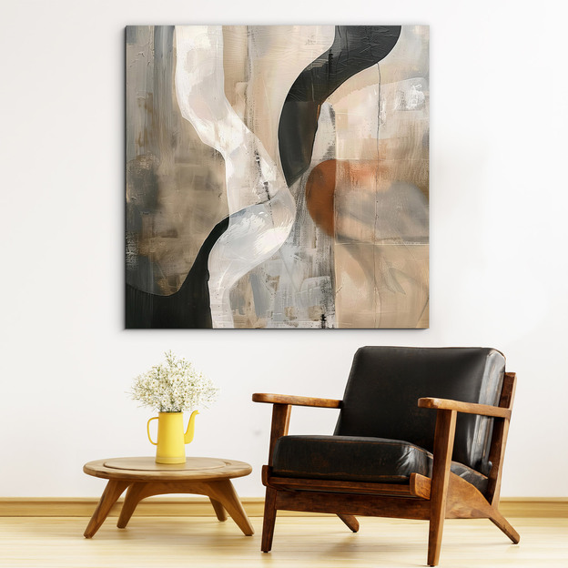 Wooden abstract wall art - Nordic