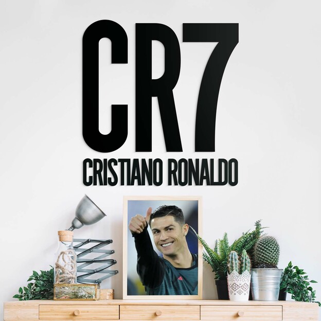 Wooden Wall Art of Logo - CR7 Cristiano Ronaldo