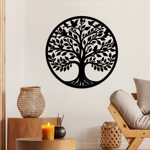 Wooden Tree of Life with Birds - Freedom