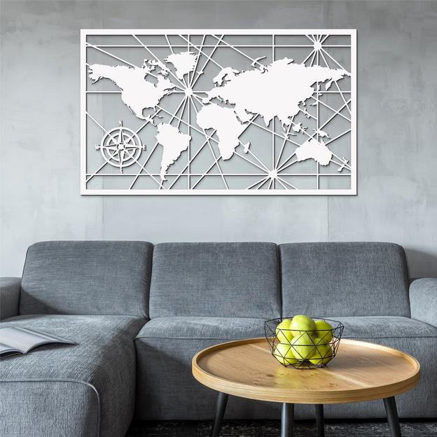 World Travel Map on the Wall