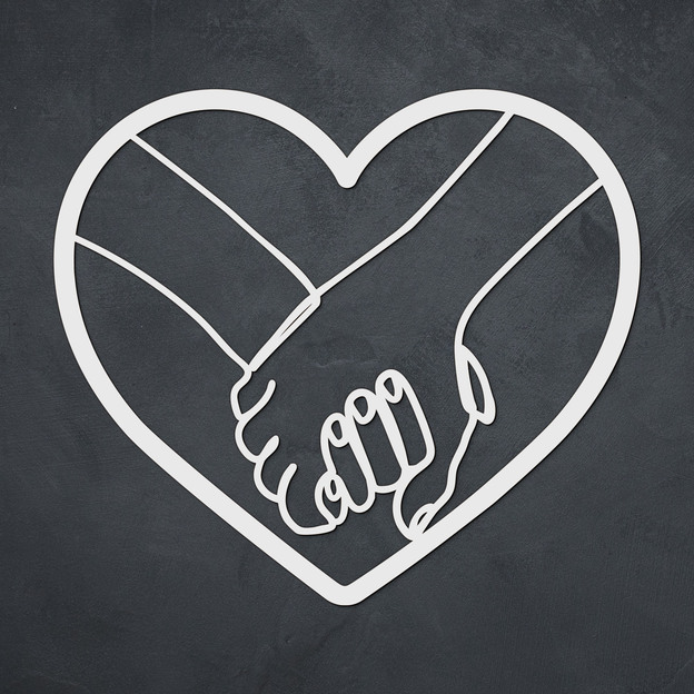 Minimalist Wall Art for Bedroom - Love in the Heart