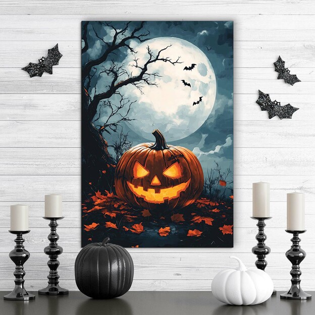 Wooden Wall Art - Halloween Pumpkin