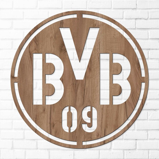 Wooden Logo of Football Club - BVB